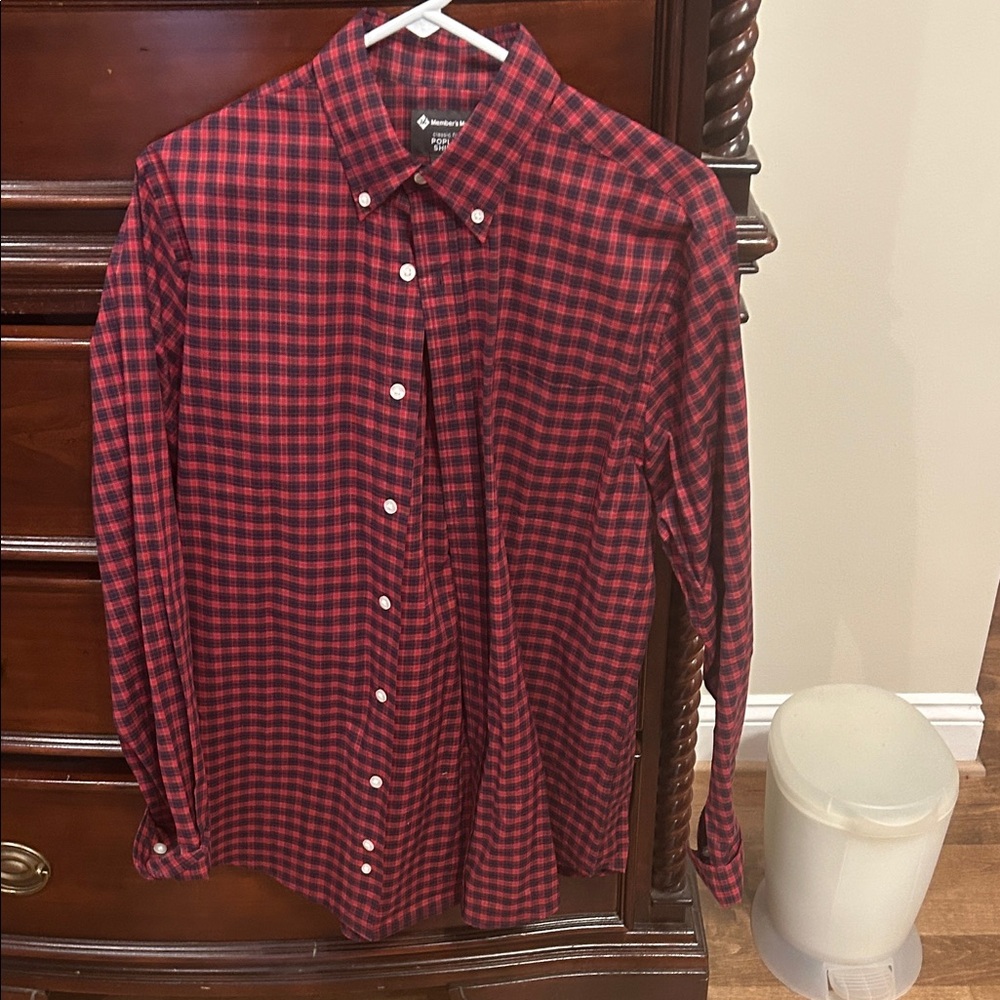 Men's Red Plaid Shirt